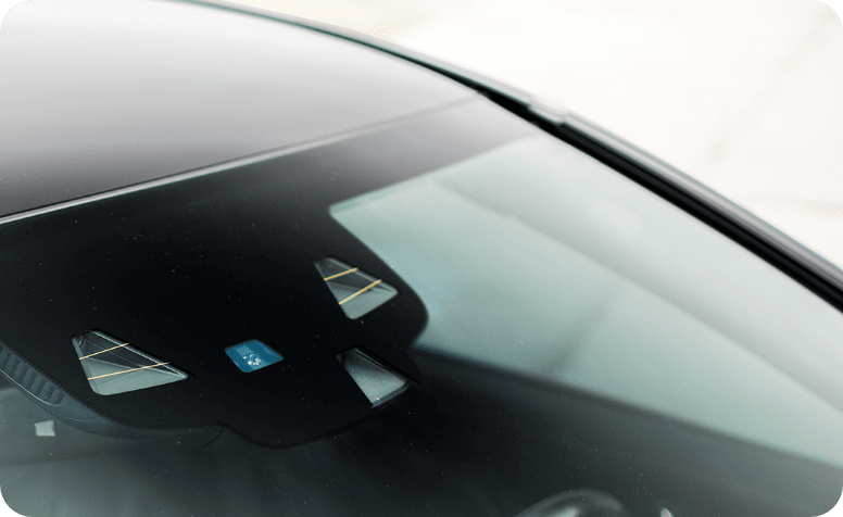 FasTrak transponder on a metalized windshield